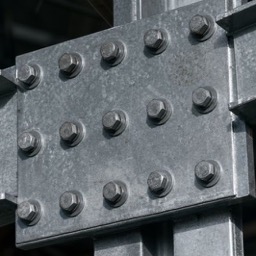 Bolted plate connection on a cold-formed steel structure